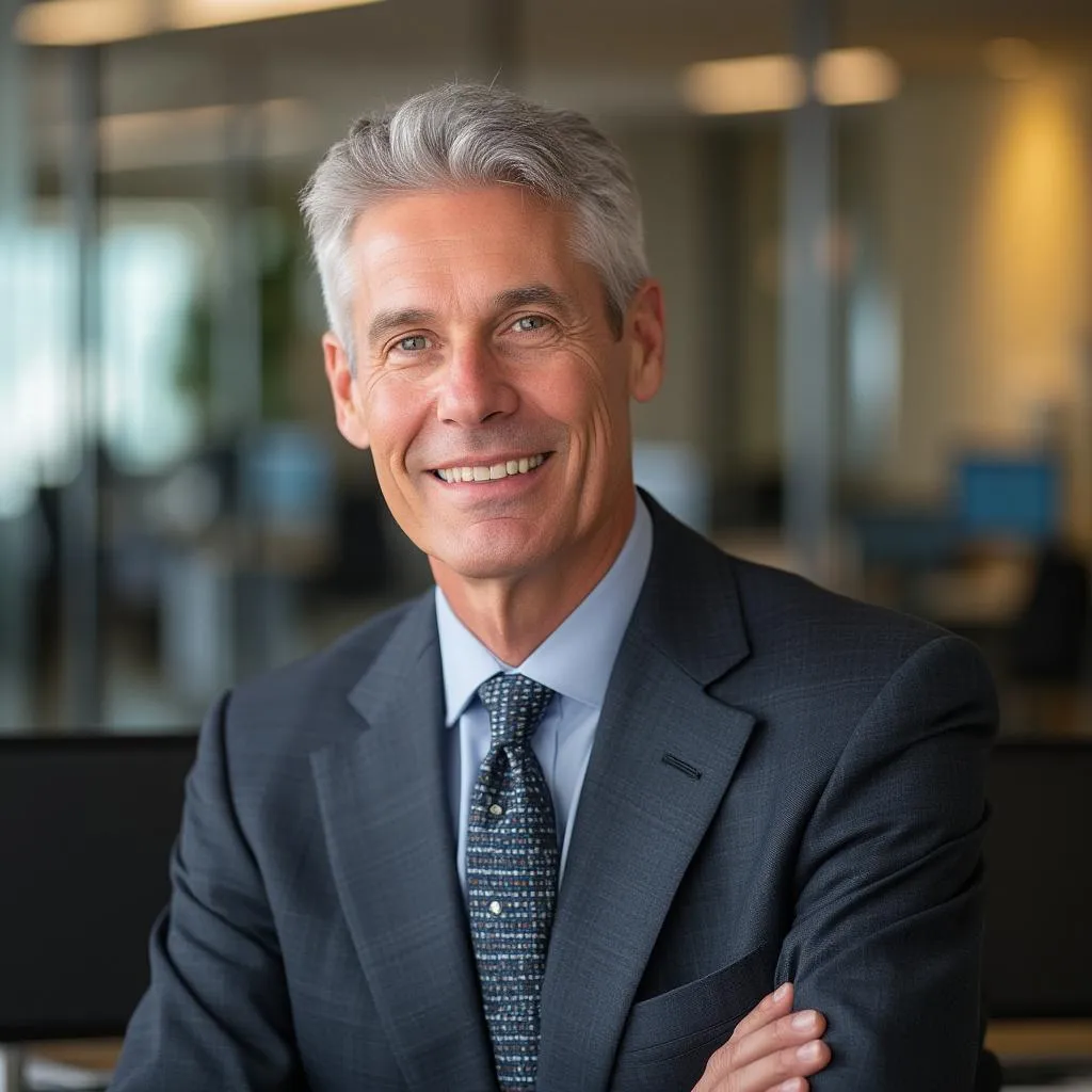 Portrait de Pierre Durand, Directeur Général de Banque Régionale du Sud